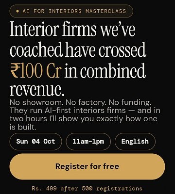 Build a 1 Cr per month home interiors company, without a showroom, without funding, No portfolio & even if you aren't a designer